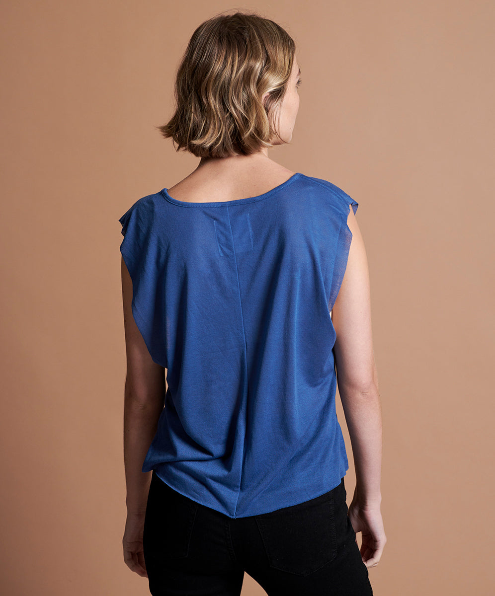 Dirty Blue Denim Farrah Tee - Indigo