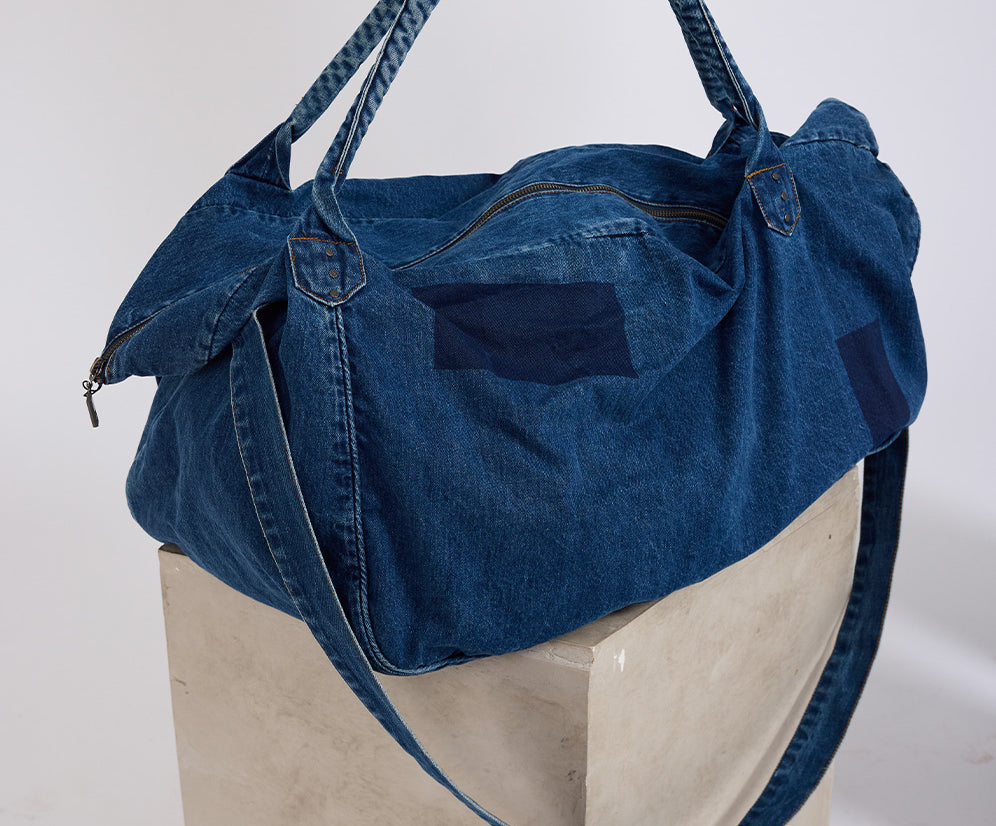 Denim Overnighter Duffle Bag - Salty Sailor Blue