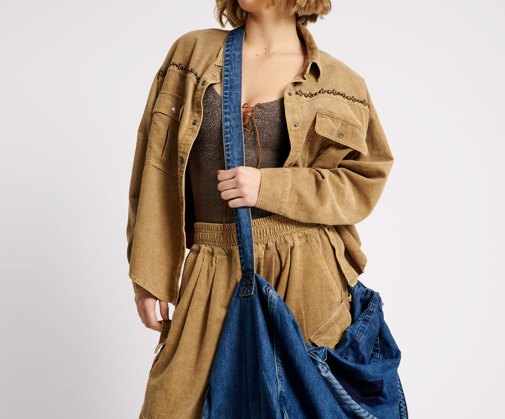 Denim Overnighter Duffle Bag - Salty Sailor Blue