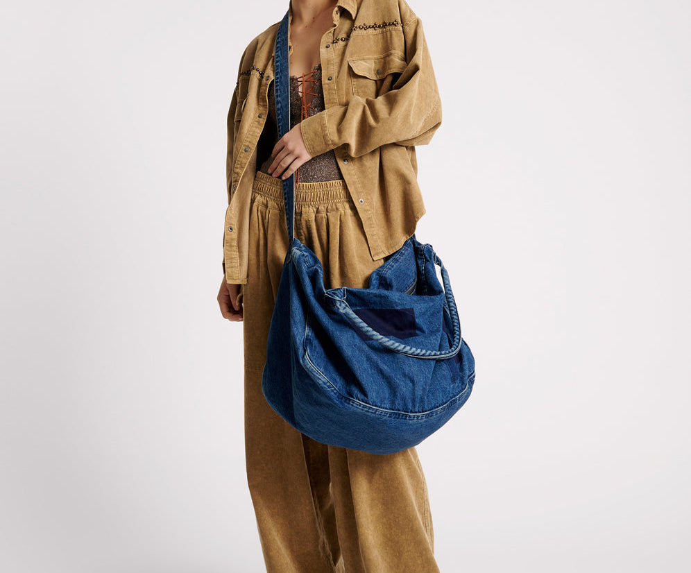 Denim Overnighter Duffle Bag - Salty Sailor Blue