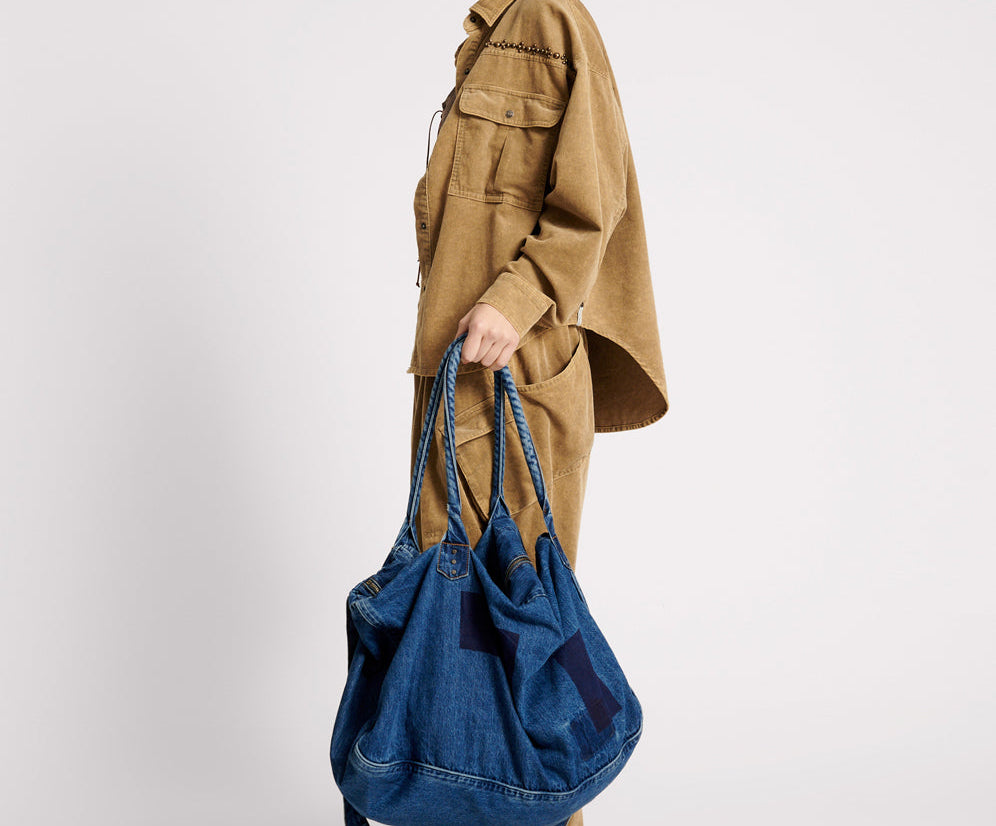 Denim Overnighter Duffle Bag - Salty Sailor Blue