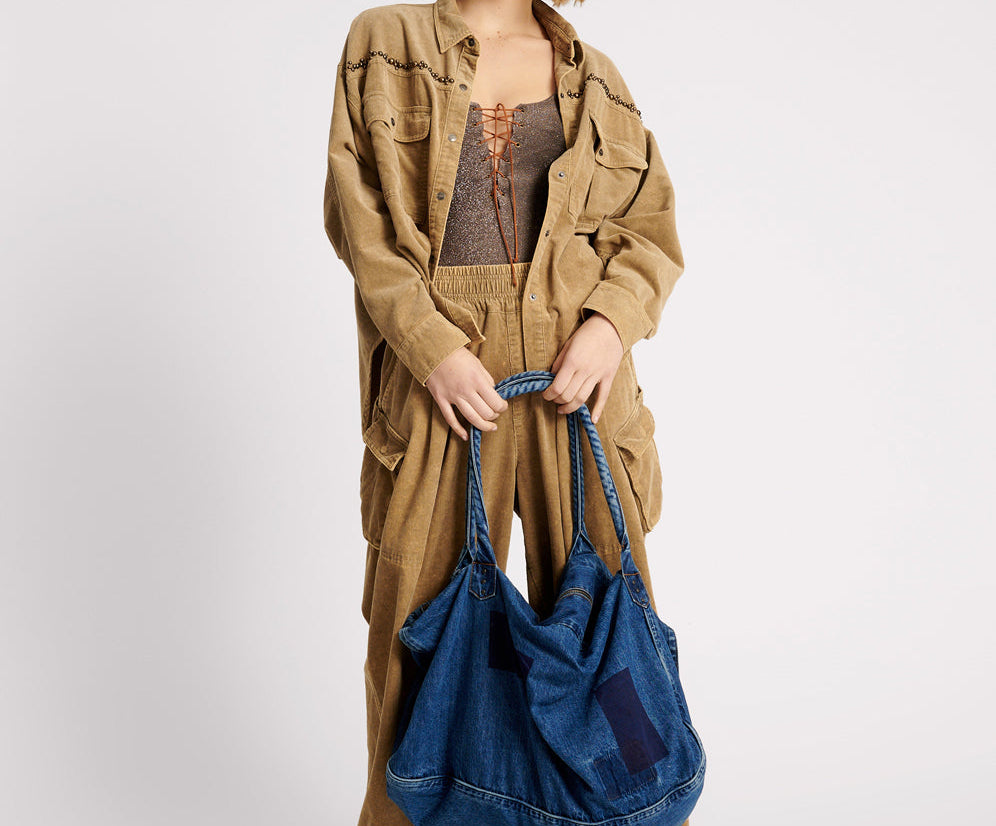 Denim Overnighter Duffle Bag - Salty Sailor Blue