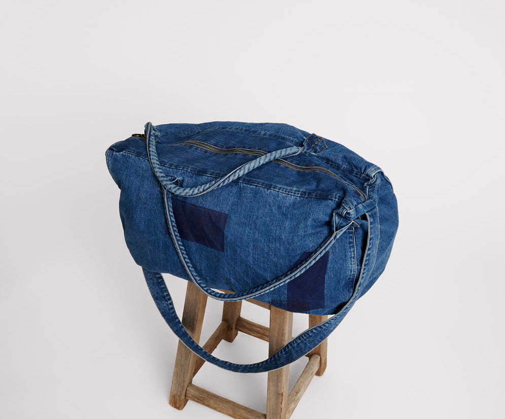 Denim Overnighter Duffle Bag - Salty Sailor Blue