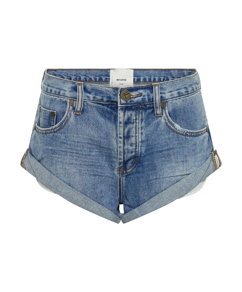 Bandits Low Waist Denim Shorts - Cobaine Blue