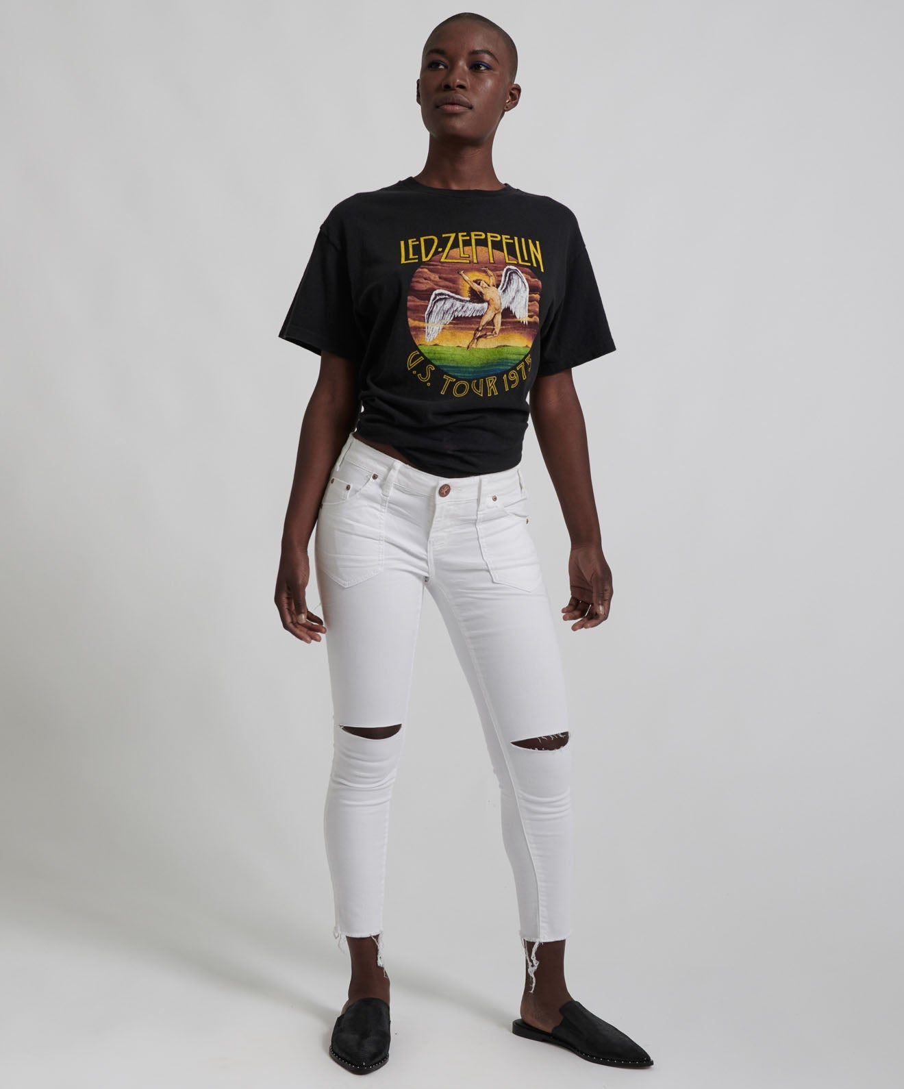 Outlet Sale Women's Jeans Freebirds II Low Waist Stretch Skinny Denim Jeans - Premium White