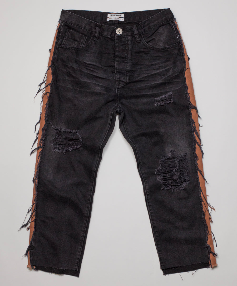 Outlet Sale Women's Jeans Hooligans Low Waist Relaxed Straight Leg Denim Jeans - Black Van