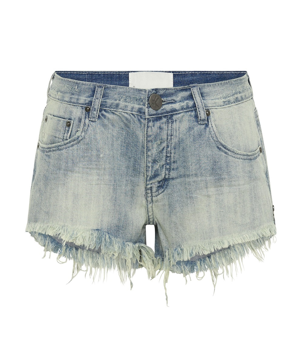 Dirty Blue Denim Bonitas Low Waist Denim Shorts - Diamonde