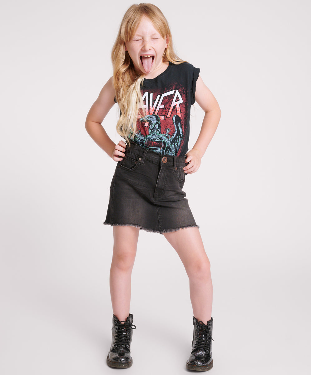 Last Stock 2020 High Waist Mini Denim Skirt - Black Punk