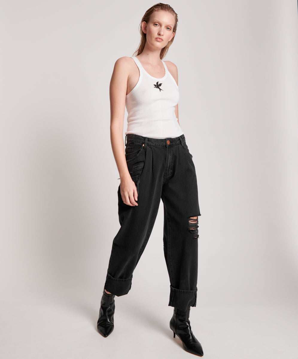Smiths Low Waist Wide Leg Tailored Denim Jeans | Pretty Blue main image 0