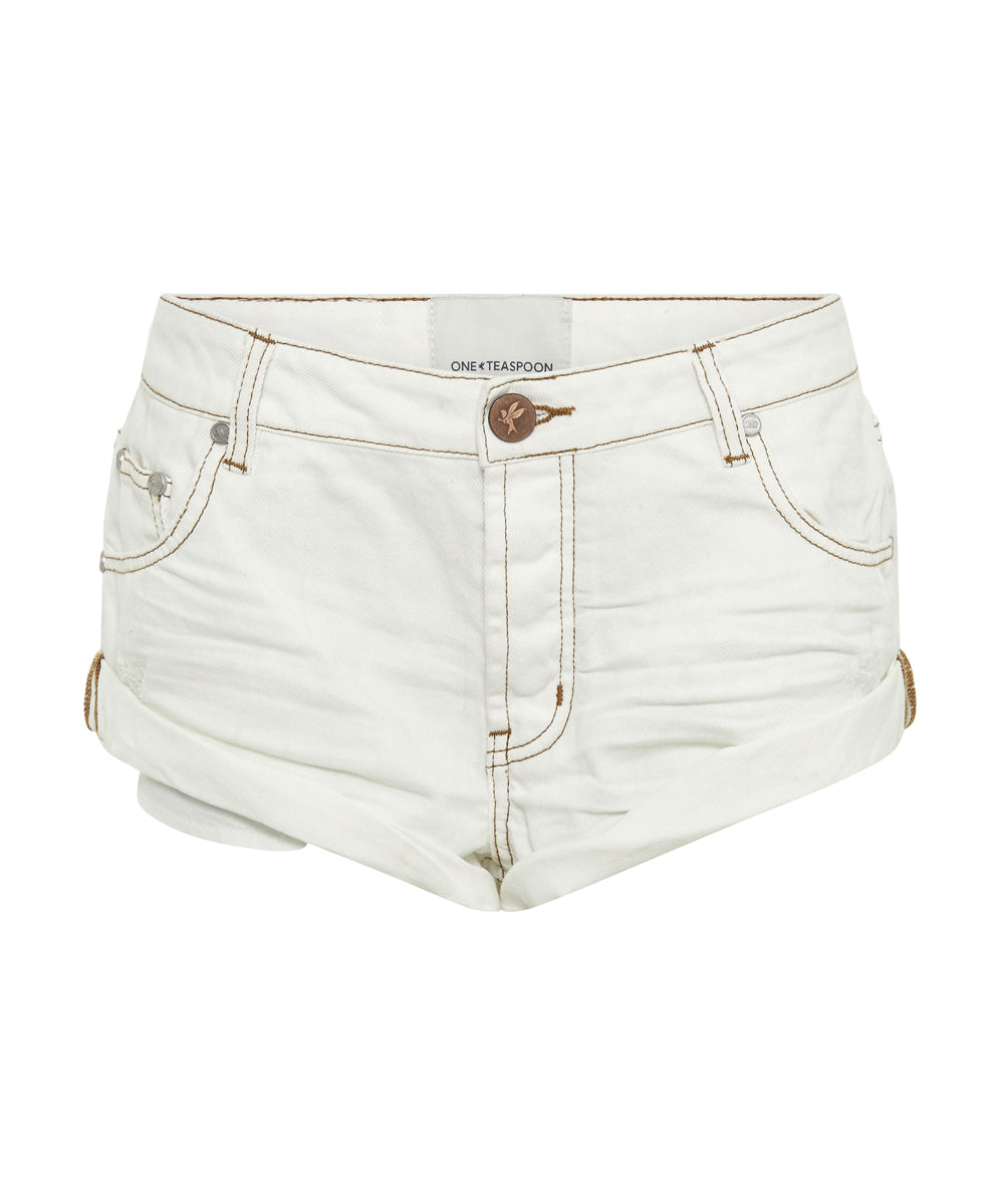 Bandits Low Waist Denim Shorts - White Beauty