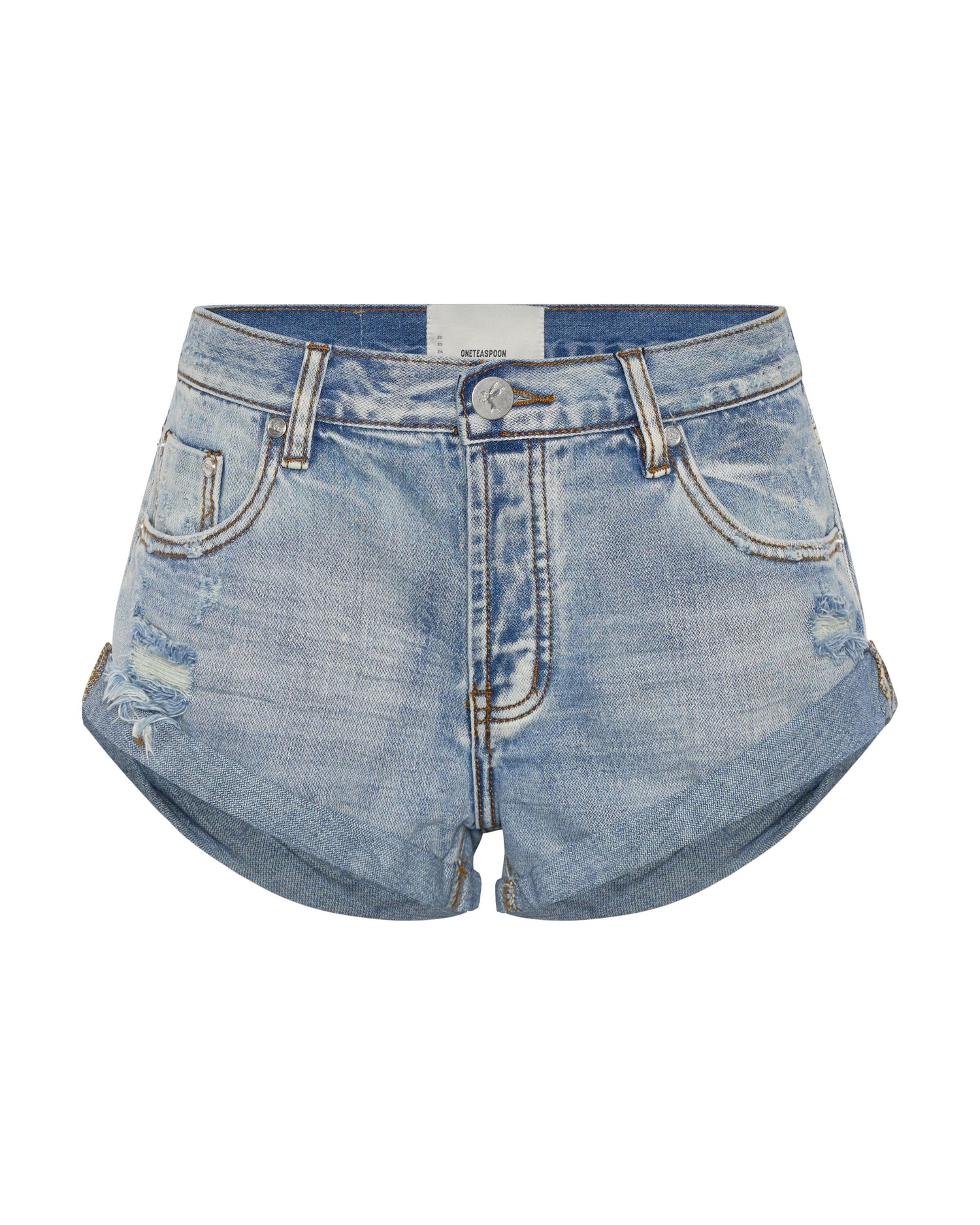 Bandits Low Waist Denim Shorts - Hendrixe Blue