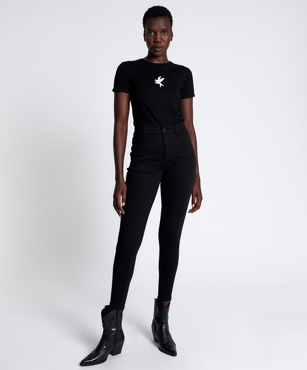 Outlet Sale Women's Jeans Preachers High Waist Skinny Stretch Denim Jeans - Jett Black