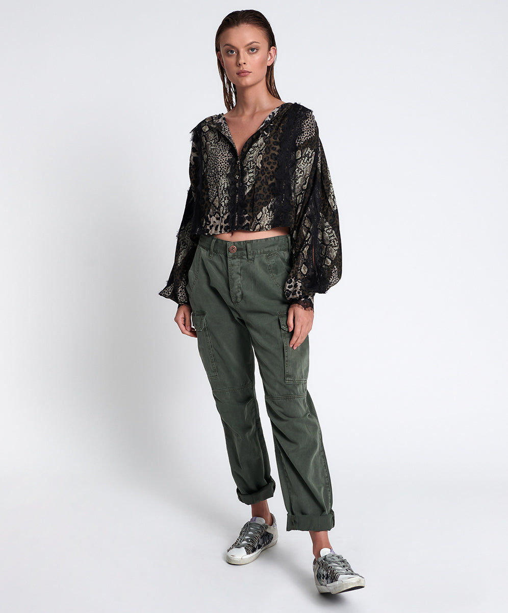 Khaki Edit Cargo Motion Pants - Dark Khaki