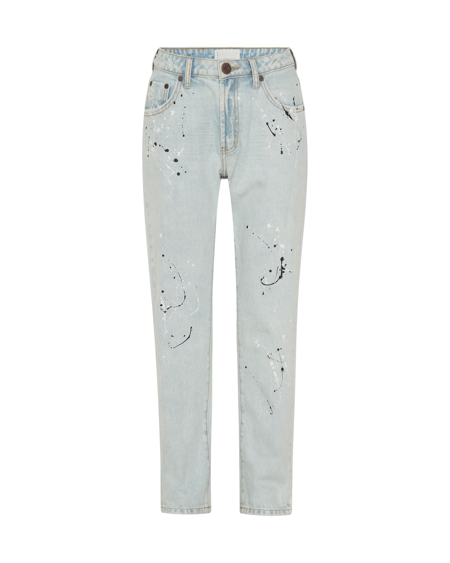 Awesome Baggies Jeans Awesome Baggies High Waist Straight Leg Denim Jeans - Florence Painted