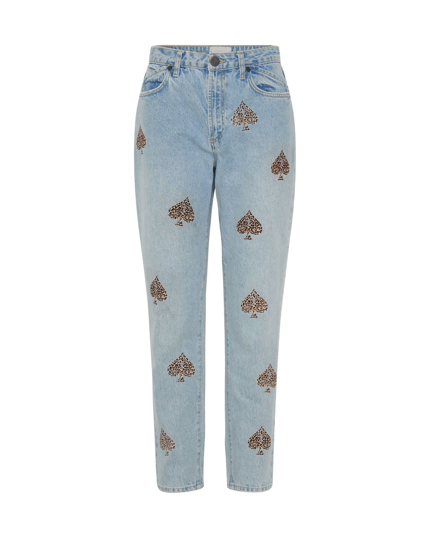 Last Stock Legends High Waist Straight Leg Denim Jeans - Best Blue