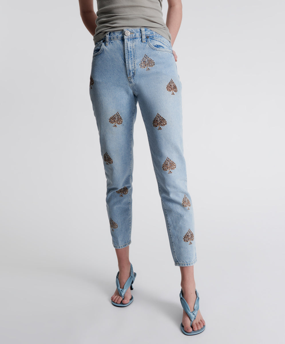 Last Stock Legends High Waist Straight Leg Denim Jeans - Best Blue