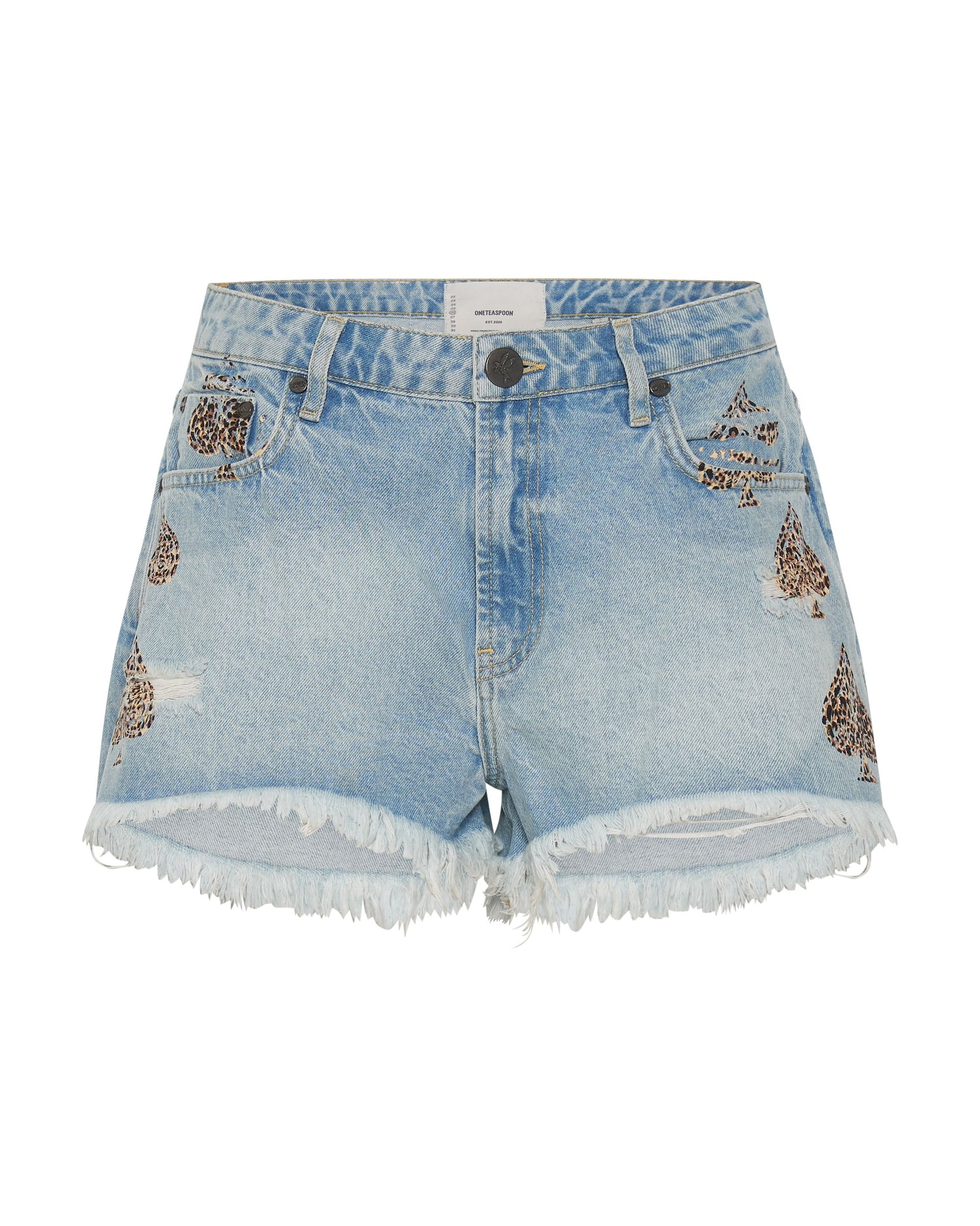 Dirty Blue Denim Truckers Mid Waist Relaxed Denim Shorts - Best Blue