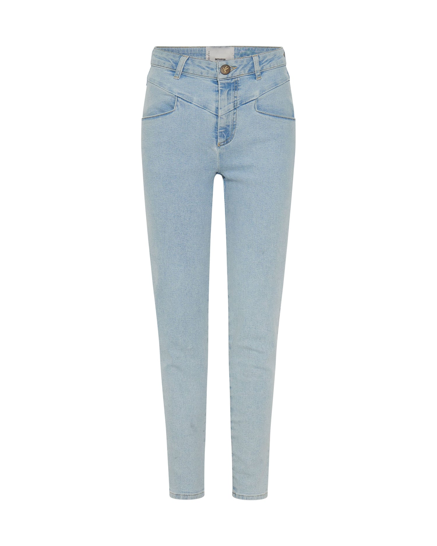 Last Stock Preachers High Waist Skinny Stretch Denim Jeans - Best Blue