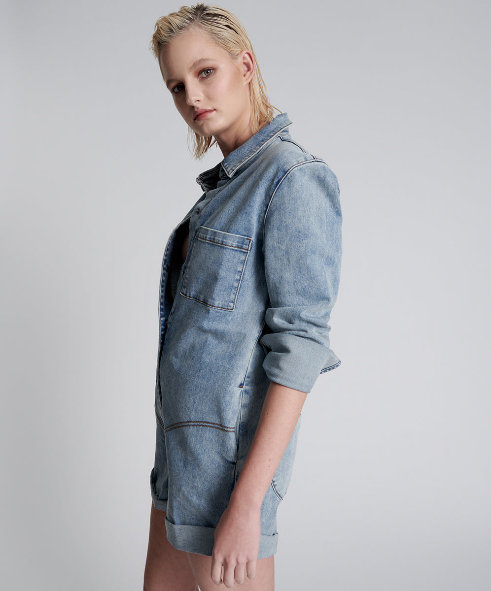 Dirty Blue Denim Prophecy Jumpsuit - Hendrixe