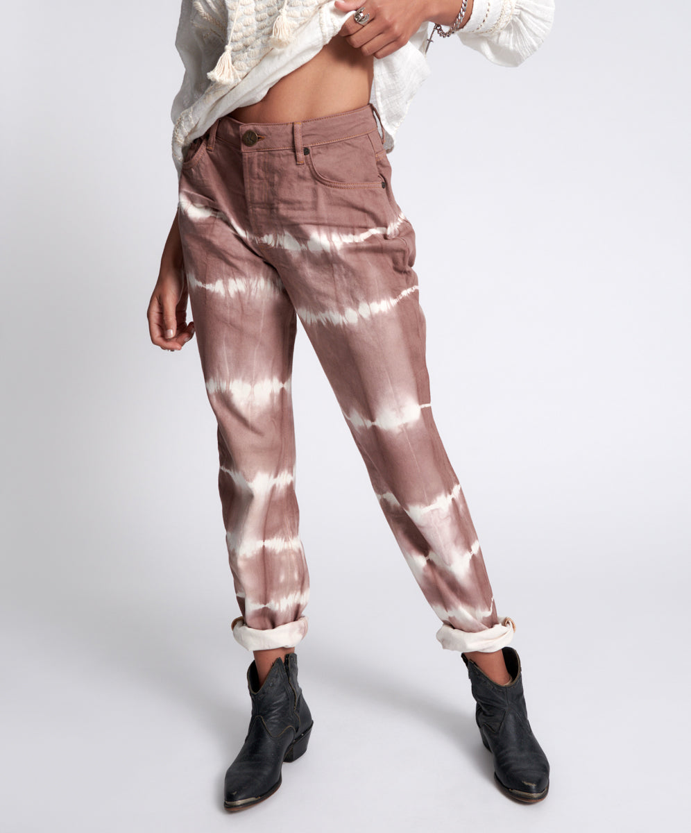 Last Stock 1982S High Waist Balloon Denim Jeans - Tie Dye