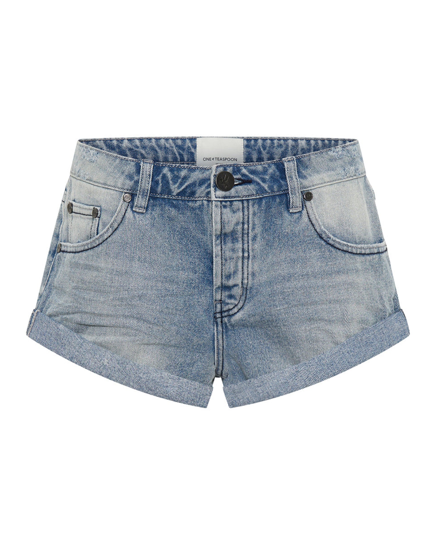 Bandits Low Waist Denim Shorts - Salty Dog Blue
