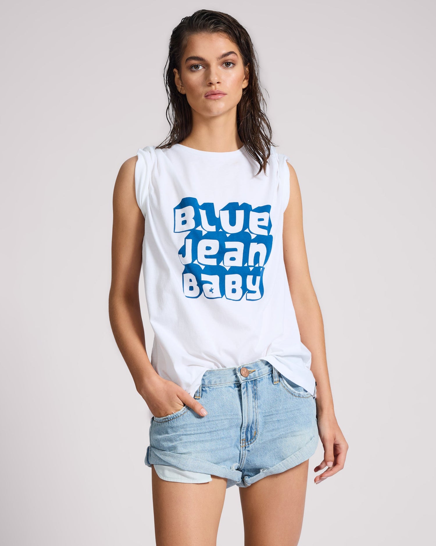 Bandits Low Waist Denim Shorts - Ocean Blue