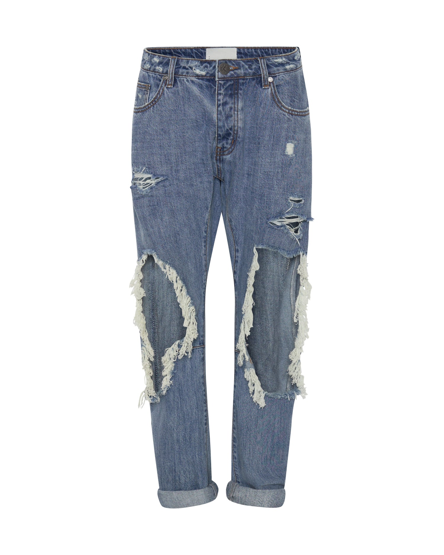 Women's Boyfriend Jeans Saints Low Waist Boyfriend Denim Jeans - Johnny Blue