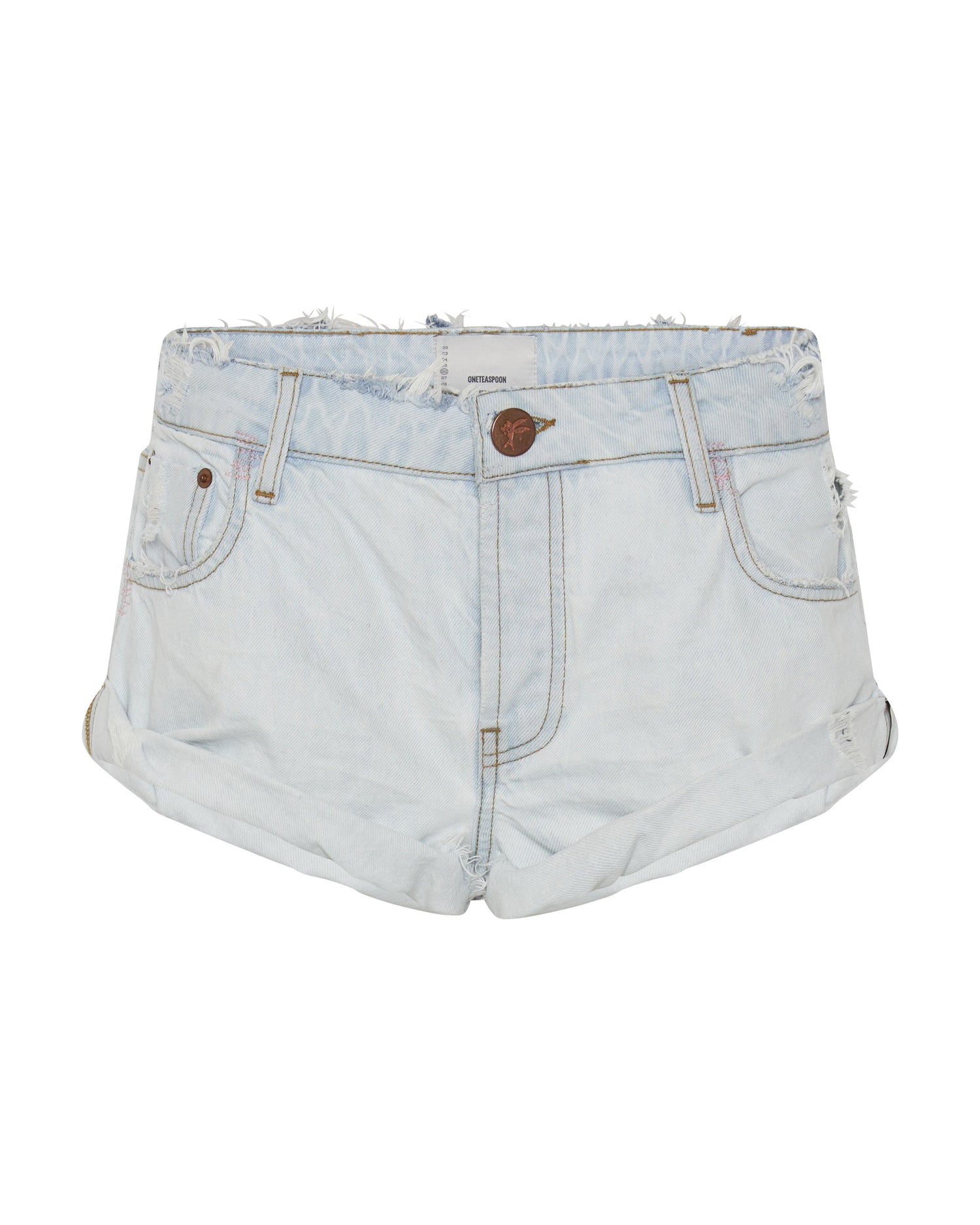 Dirty Blue Denim Bandits Low Waist Denim Shorts - Bel Air Blue