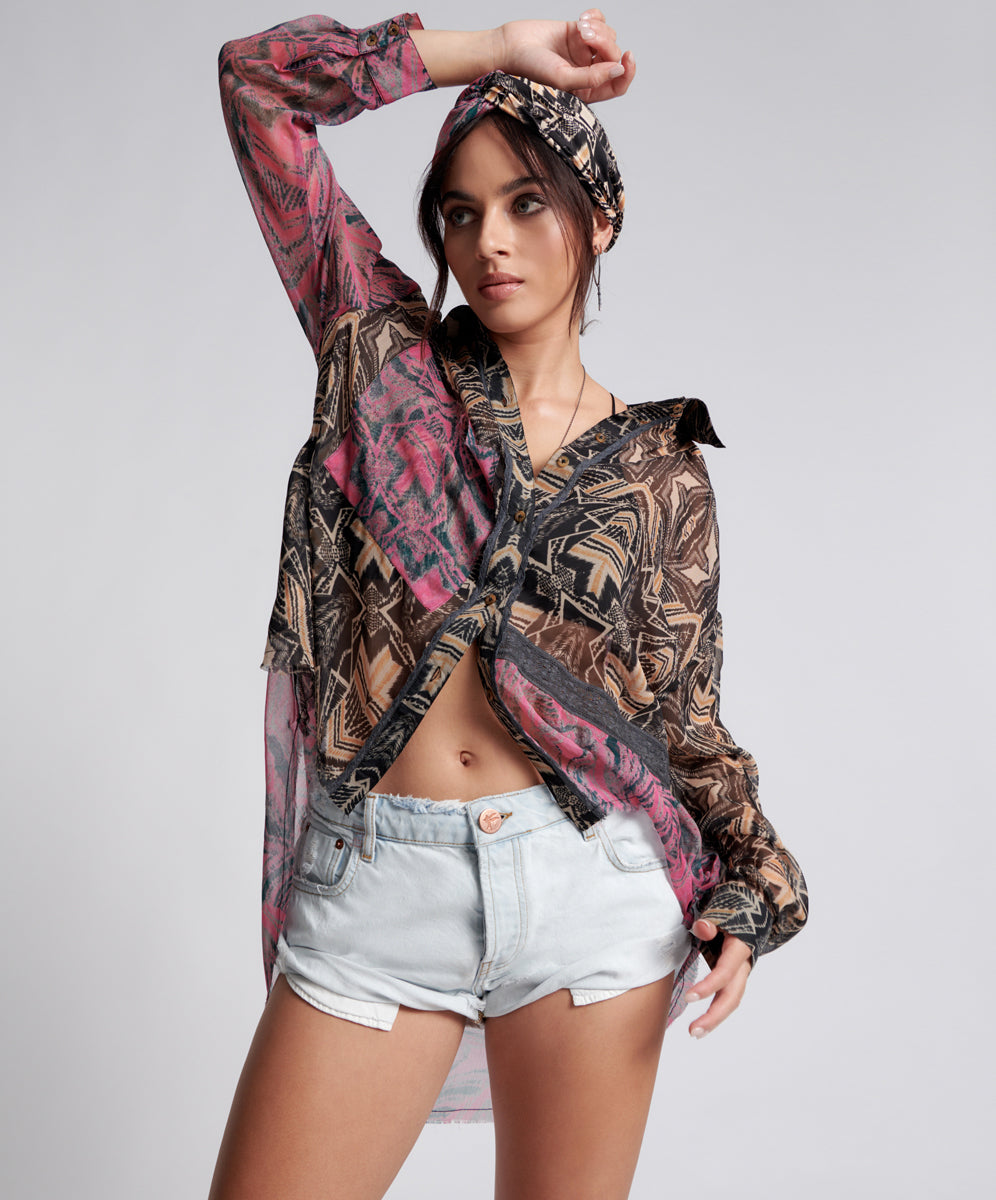 Dirty Blue Denim Bandits Low Waist Denim Shorts - Bel Air Blue