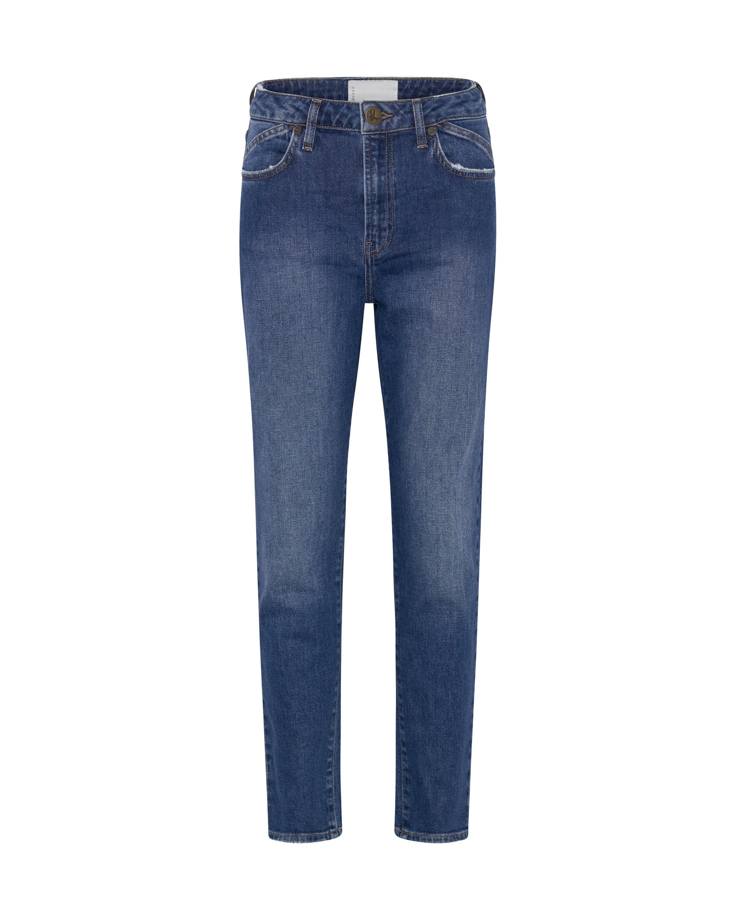 Last Stock Legends High Waist Straight Leg Denim Jeans - Power Blue