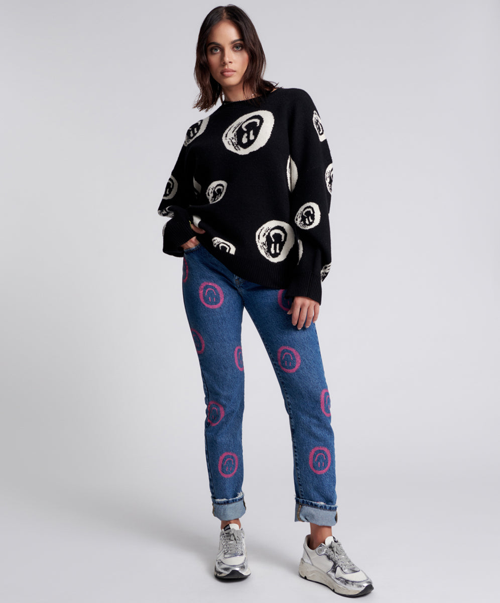 Last Stock Awesome Baggies High Waist Straight Leg Denim Jeans - Rosewood