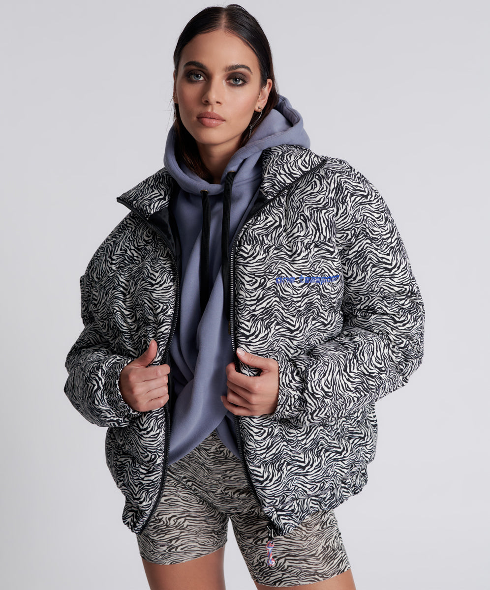 Last Stock Puffa Jacket - Zebra Print