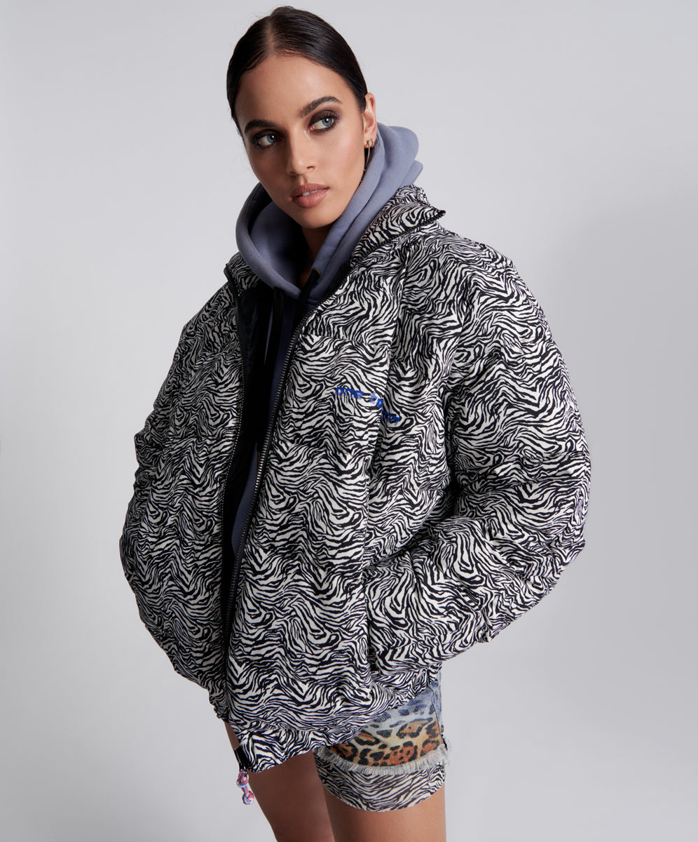 Last Stock Puffa Jacket - Zebra Print