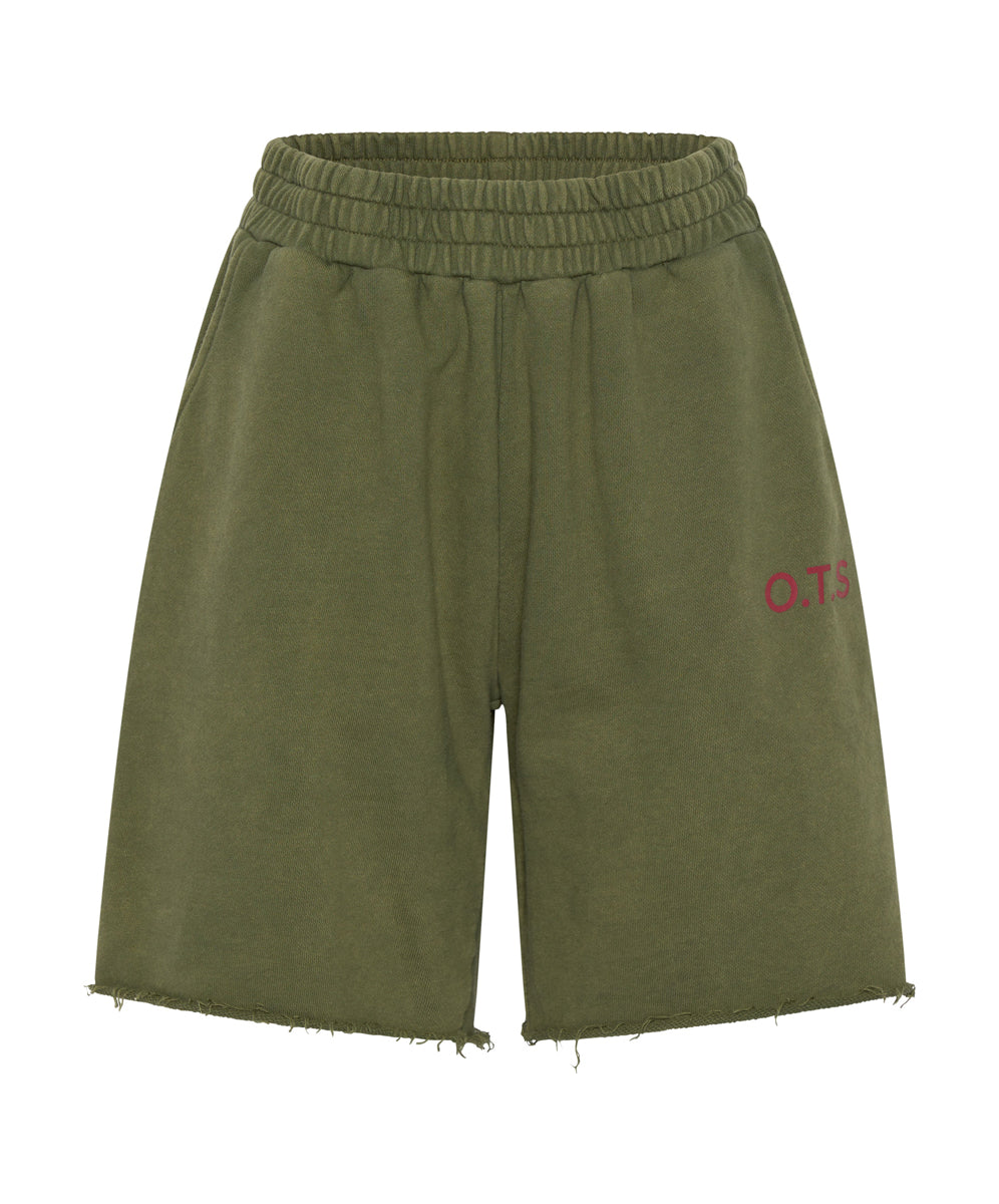 Last Stock O.T.S. High Waist Kick Shorts - Khaki