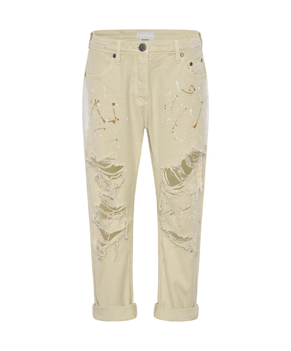 Last Stock Saints Low Waist Boyfriend Denim Jeans - Vegas Gold