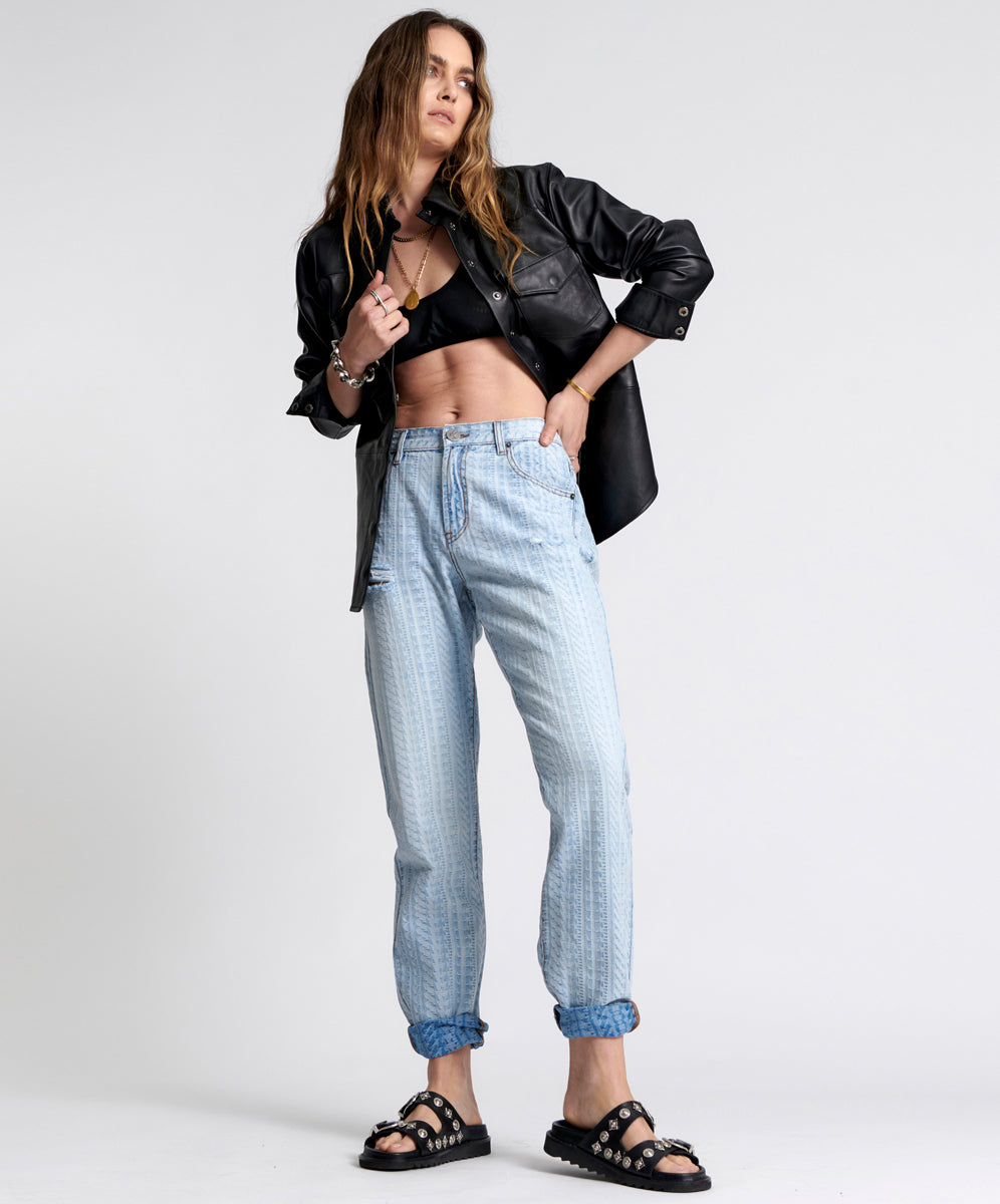 Last Stock 1982S High Waist Balloon Denim Jeans - Light Blue