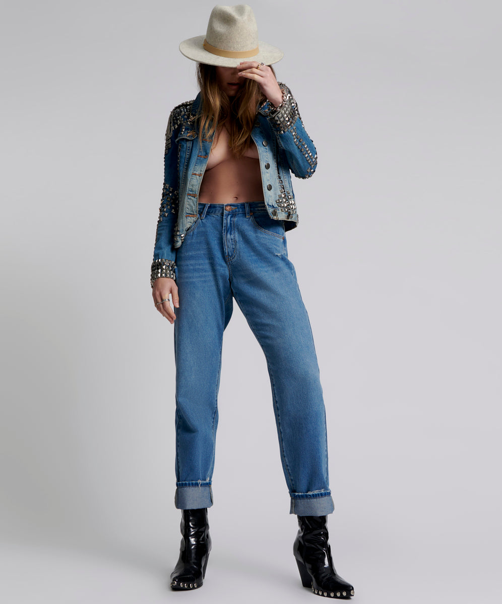 Last Stock 1982S High Waist Balloon Denim Jeans - Pacifica