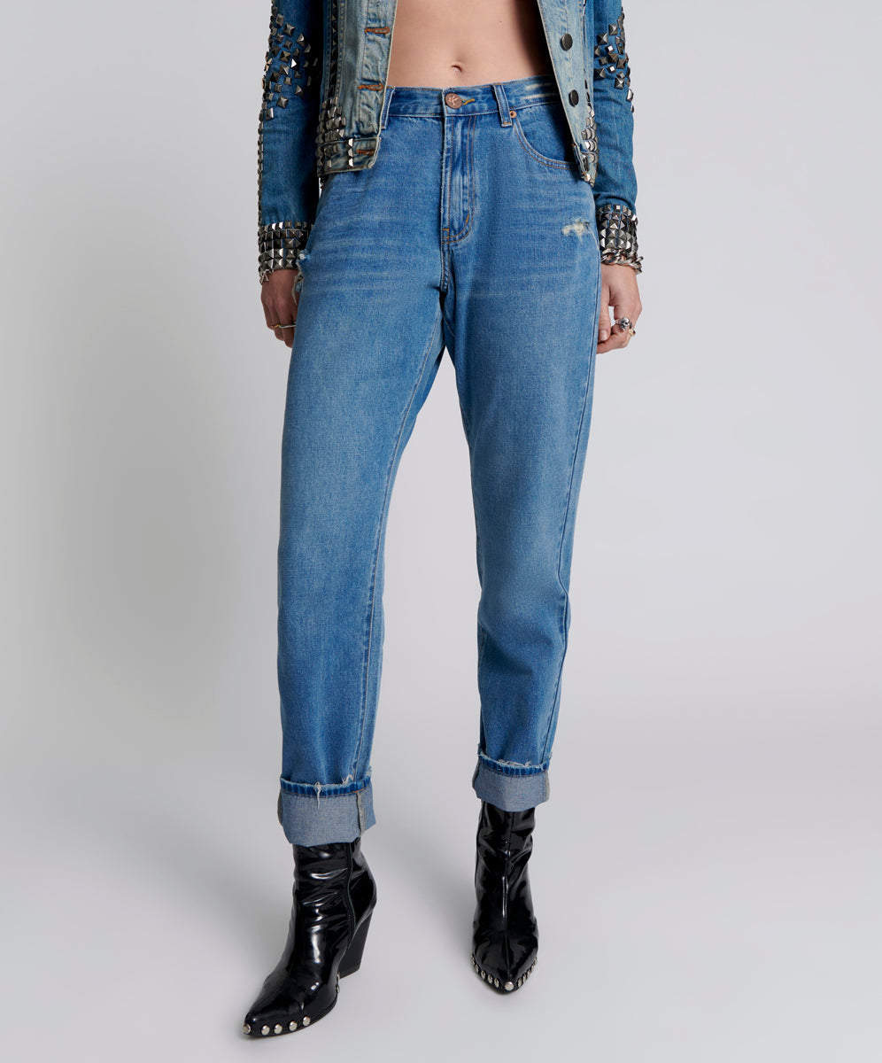Last Stock 1982S High Waist Balloon Denim Jeans - Pacifica