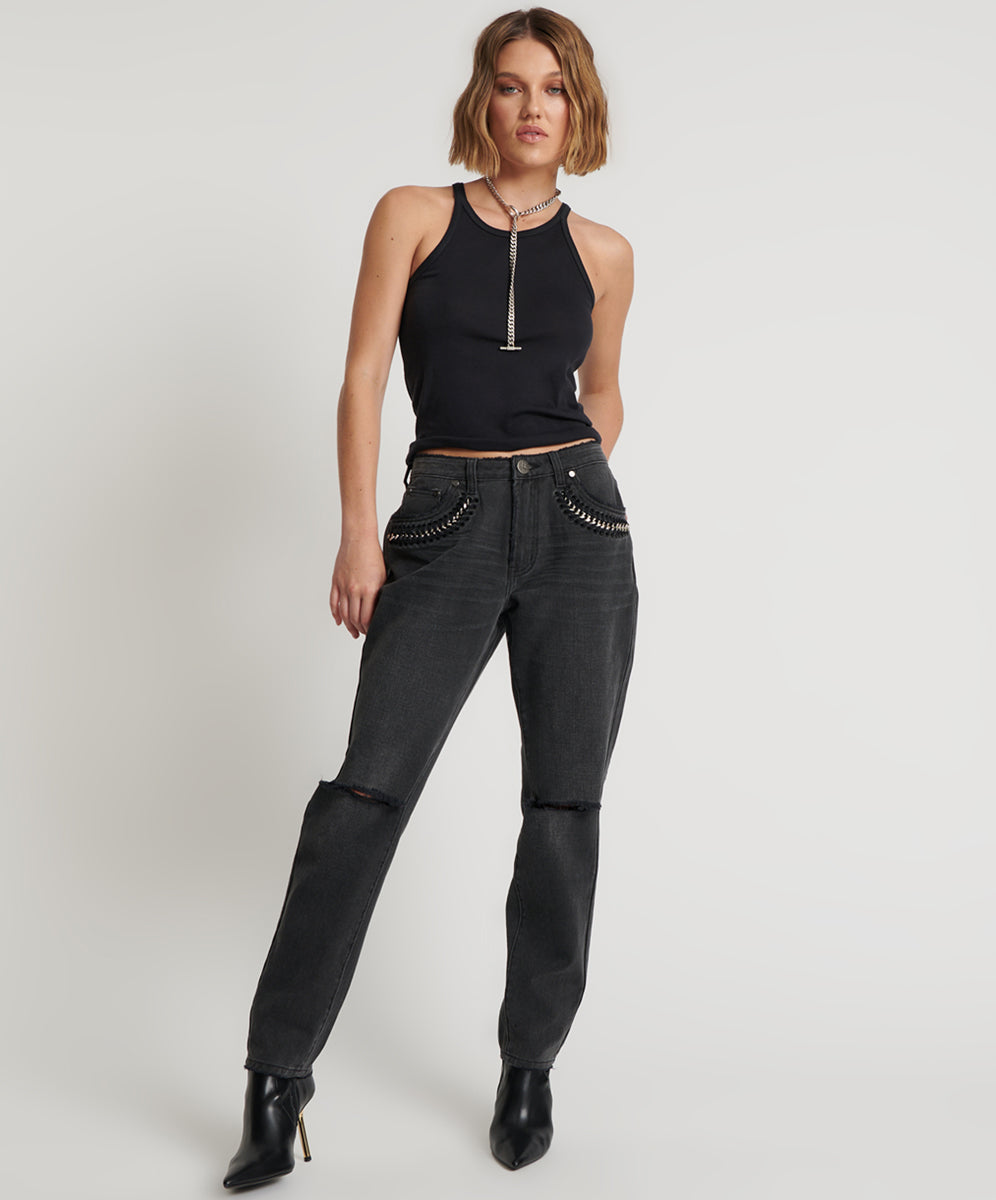 Products 1982S High Waist Balloon Denim Jeans - Storm Grey