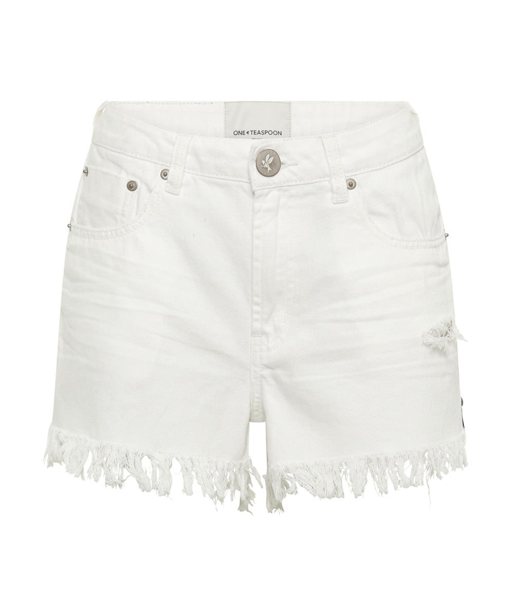 High Waist Denim Shorts Bonitas High Waist Denim Shorts - White Beauty