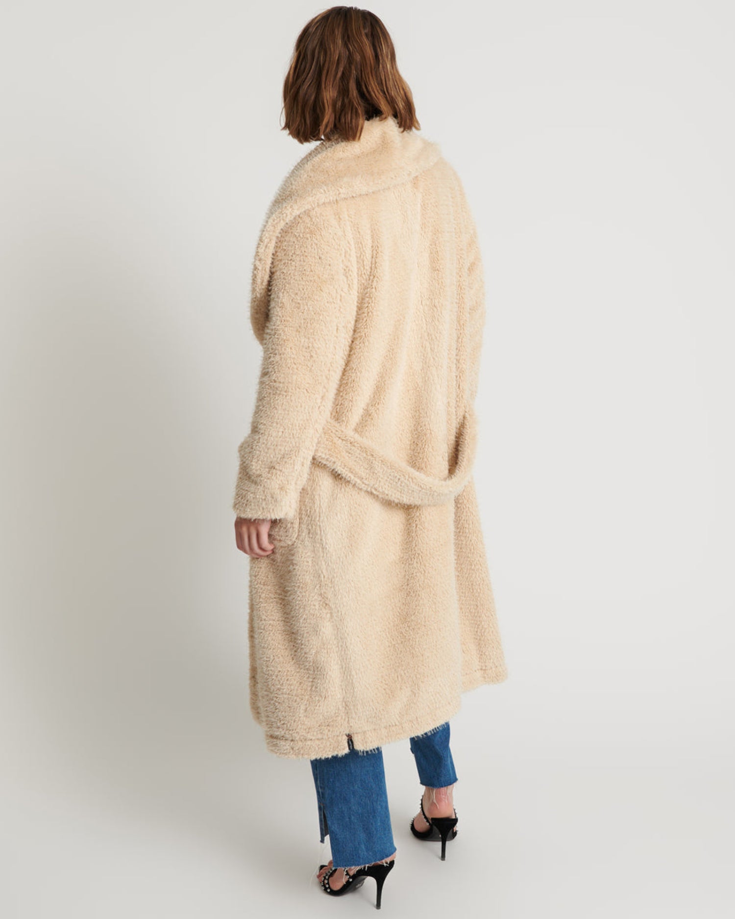 Last Stock The Wonderland Faux Fur Coat - Cream