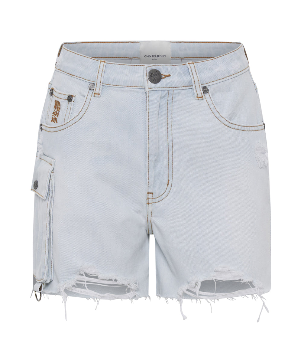 Last Stock Legends High Waist Mom Fit Denim Shorts - Le Surf