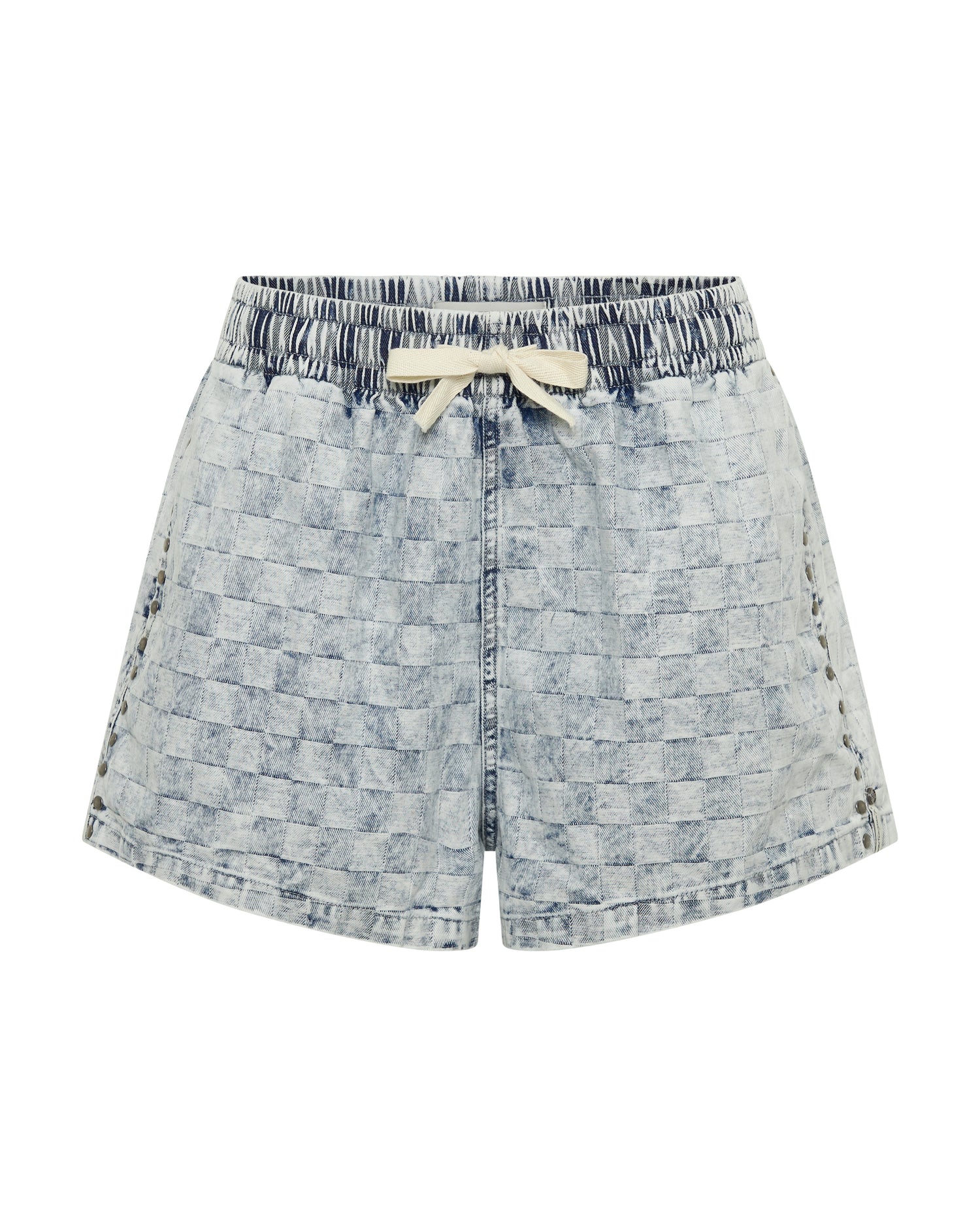 Dirty Blue Denim Boxer Low Waist Denim Shorts - Acid Check