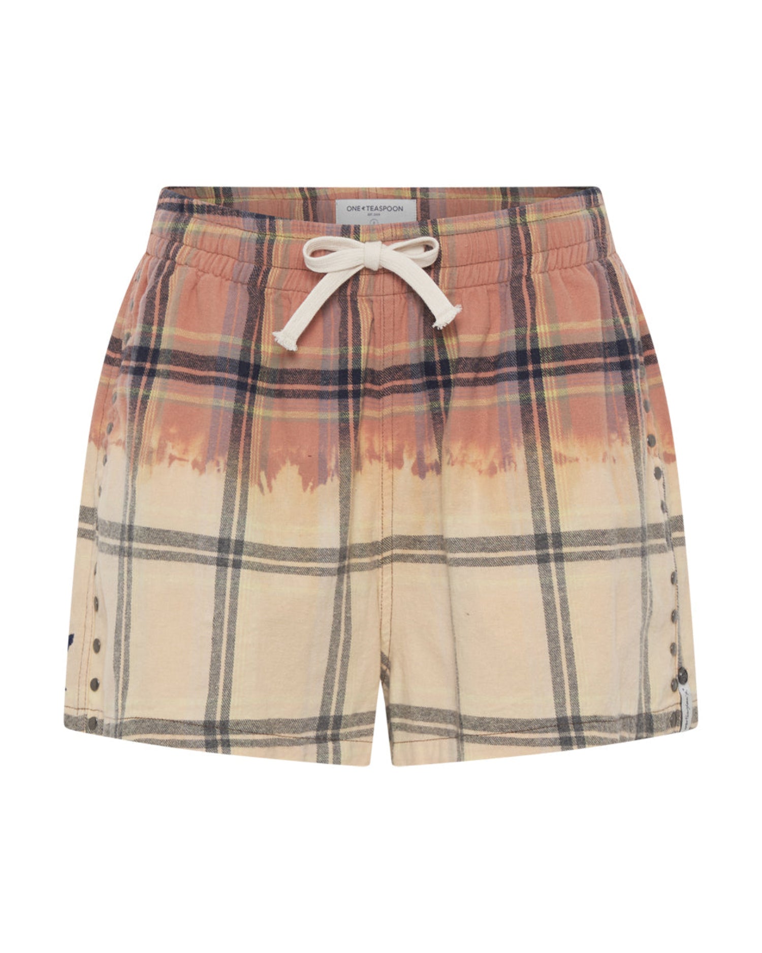 Last Stock Flannel Studded Boxer Shorts - Peach