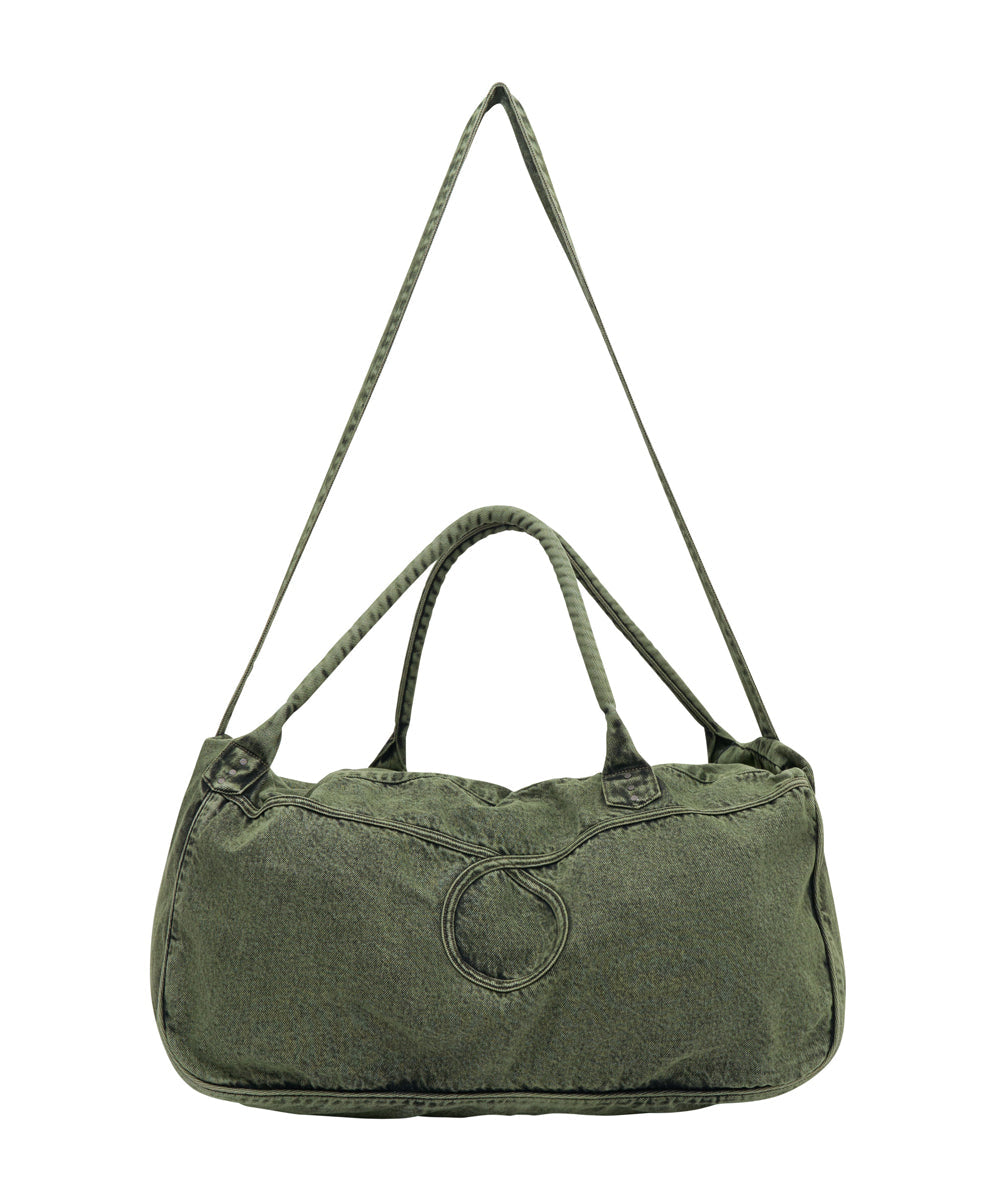 Khaki Edit Denim Overnighter Duffle Bag - Black Khaki