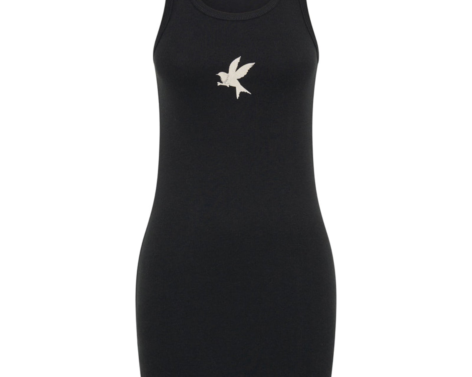 One Teaspoon Ribbed Singlet Mini Dress - Black