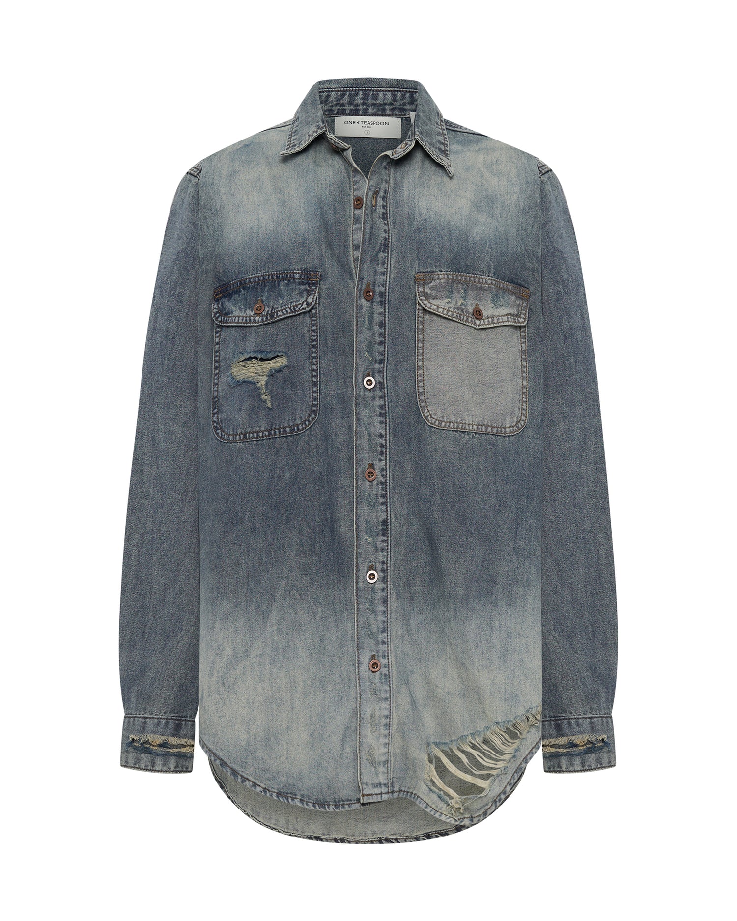 Dirty Blue Denim Everyday Denim Shirt - Dirty Blue