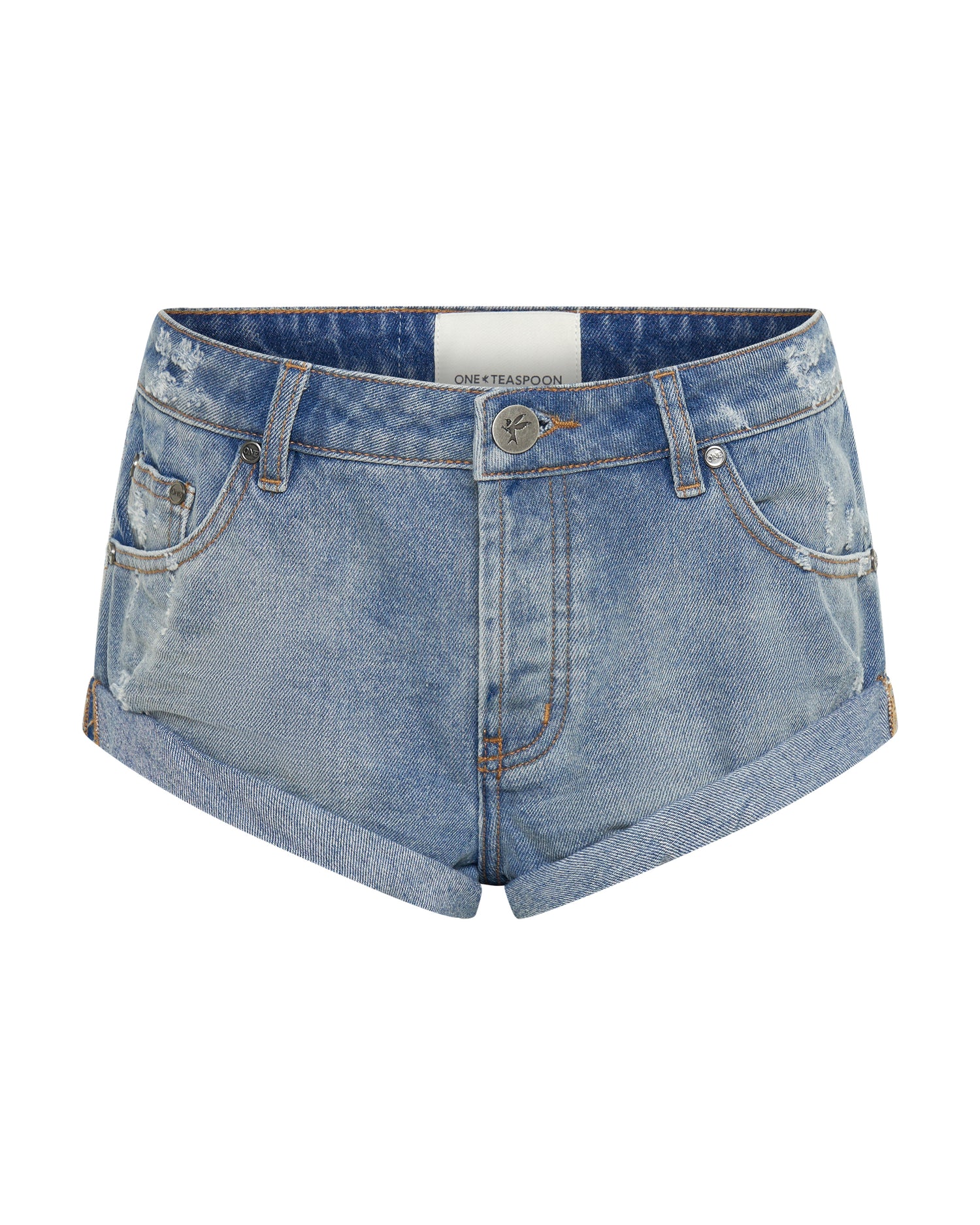 Bandits Low Waist Denim Shorts - Blue Malt