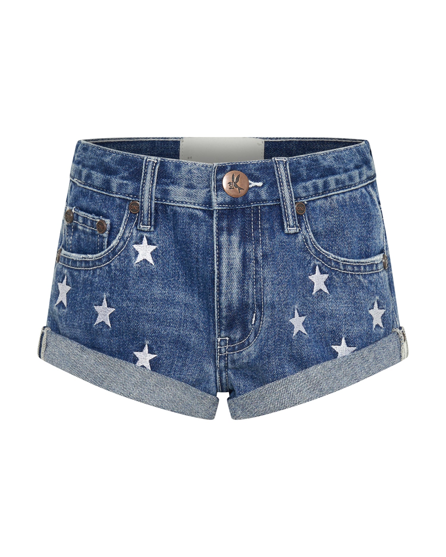 Dirty Blue Denim Kids Bandits Low Waist Denim Shorts - Pacifica Blue