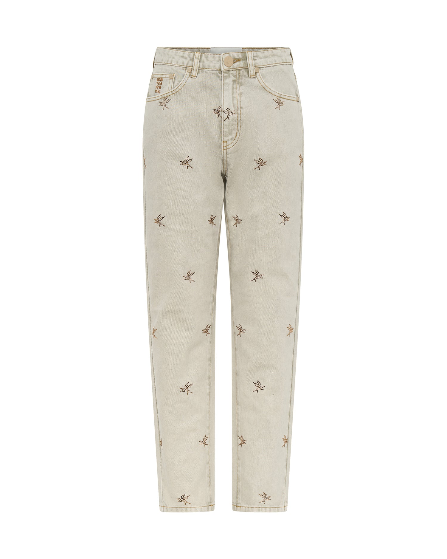 Last Stock Legends High Waist Straight Leg Denim Jeans - Antique Khaki
